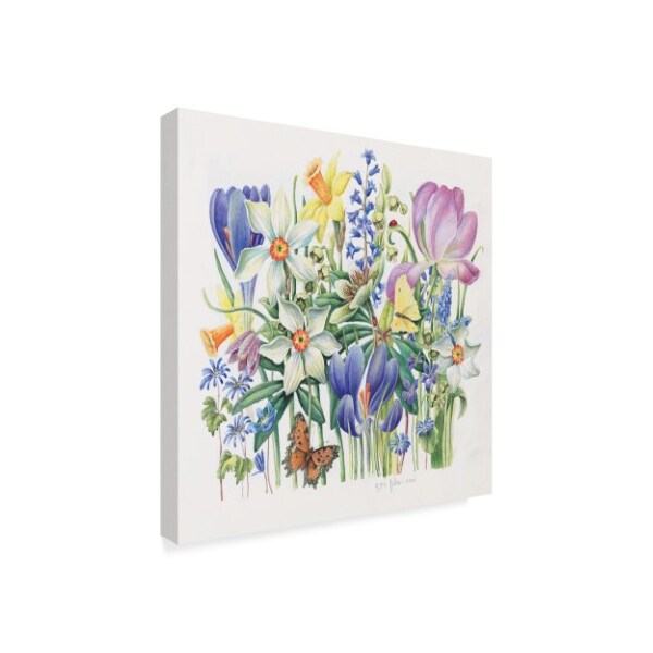 Janneke Brinkman-Salentijn 'Purple February Bouquet' Canvas Art,35x35